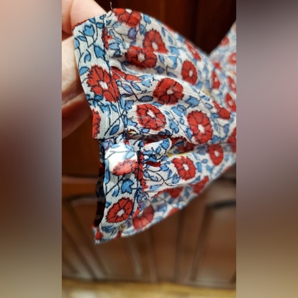Lucky Brand Floral long sleeve boho peasant blouse top. Sz.S. - Picture 6 of 7